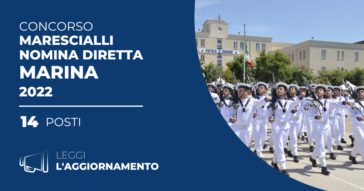 Concorso 14 Marescialli Nomina Diretta Marina 2022