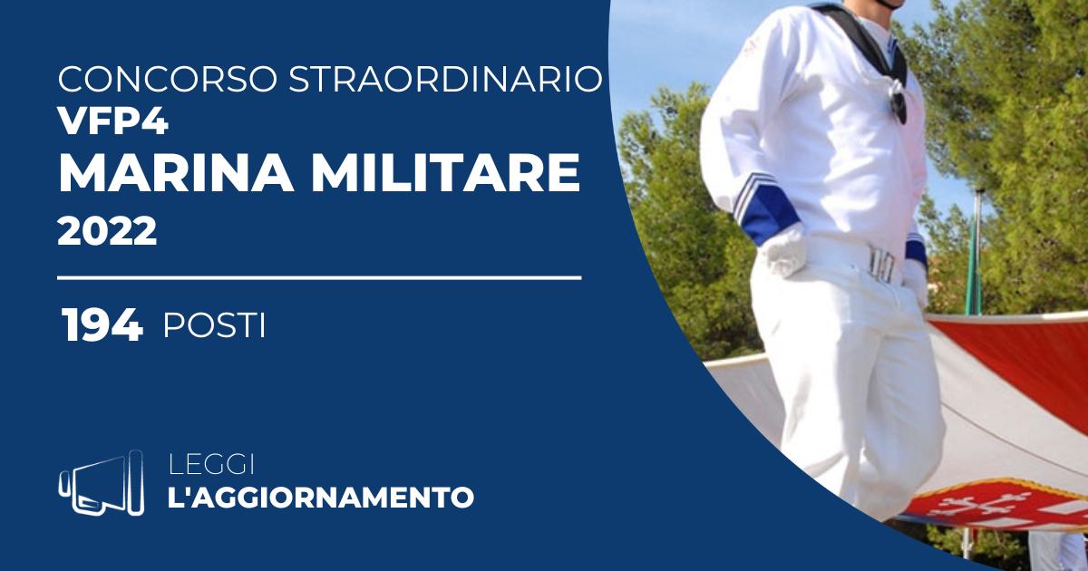 Concorso Straordinario 194 VFP4 Marina Militare 2022