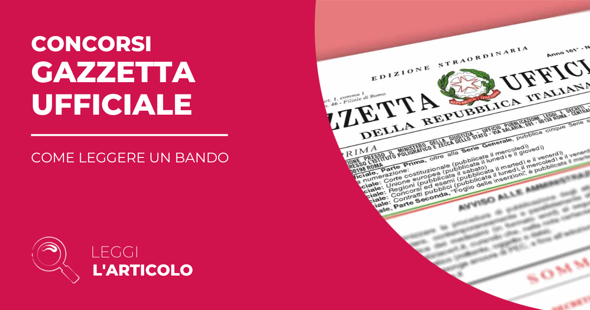 Concorsi Gazzetta Ufficiale Guida