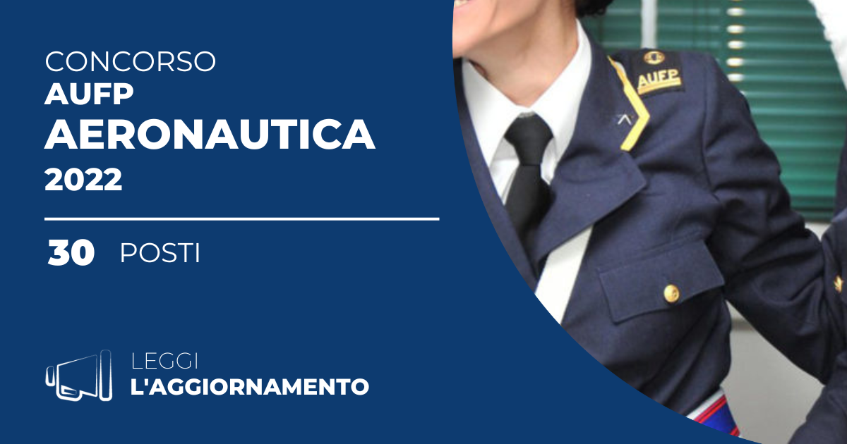 Concorso 30 AUFP Aeronautica 2022