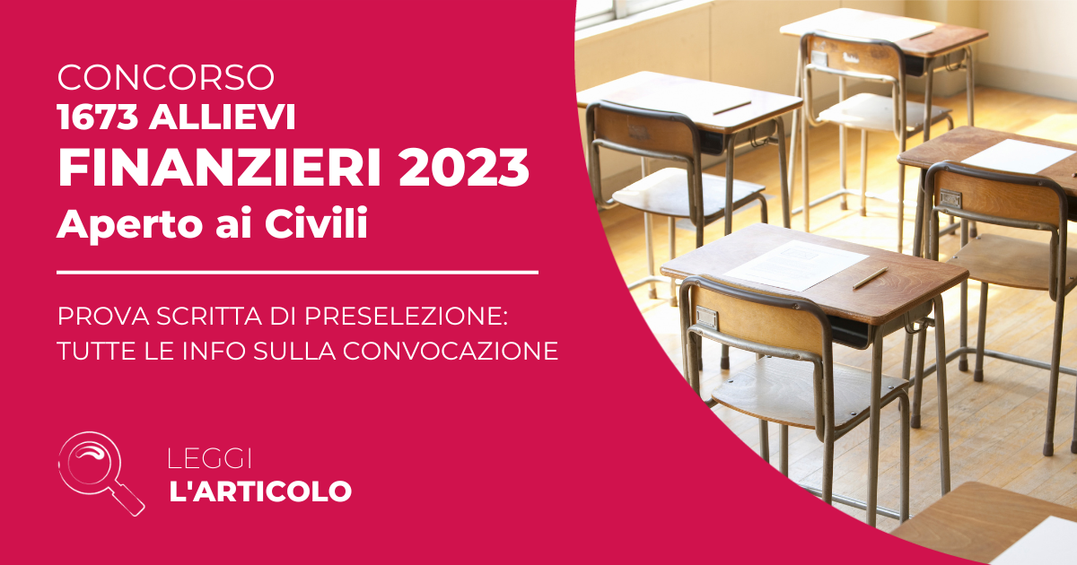 Preselettiva Allievi Finanzieri 2023: tutte le info sulla convocazione