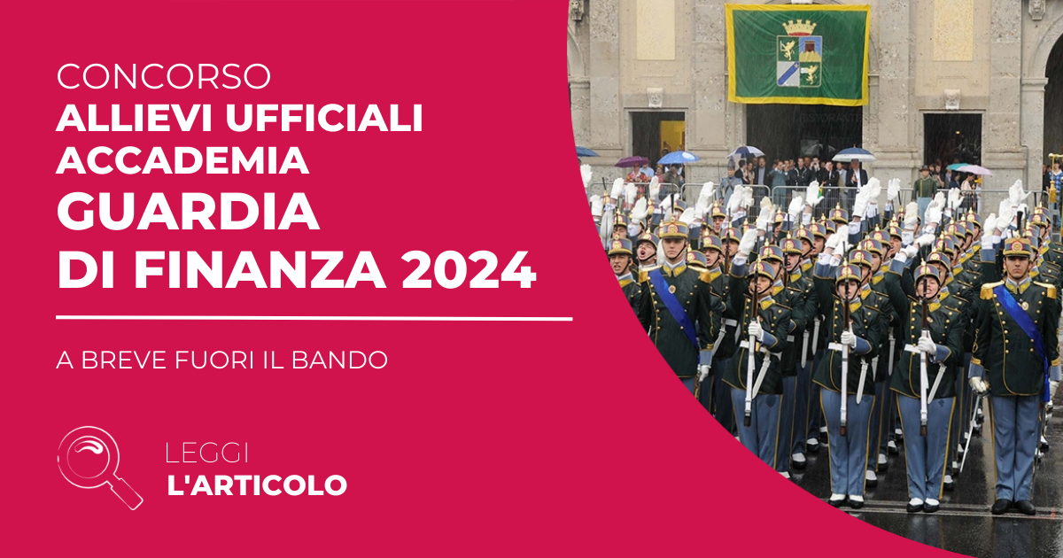 Accademia Guardia di Finanza: a breve fuori il Concorso 2024