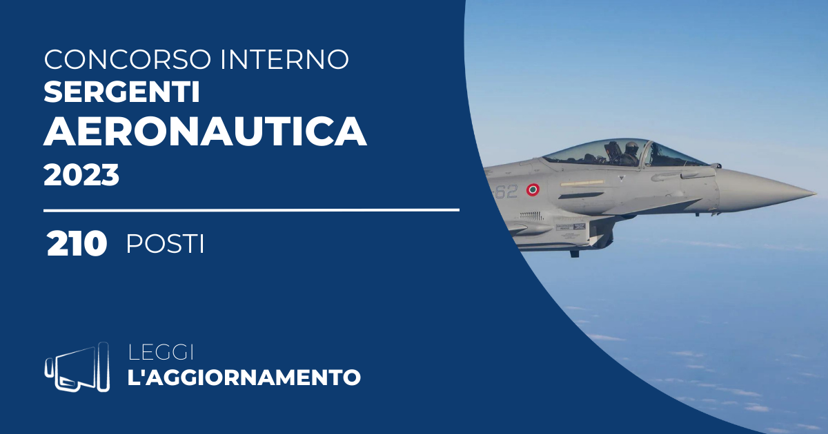 Concorso Interno 210 Sergenti Aeronautica 2023