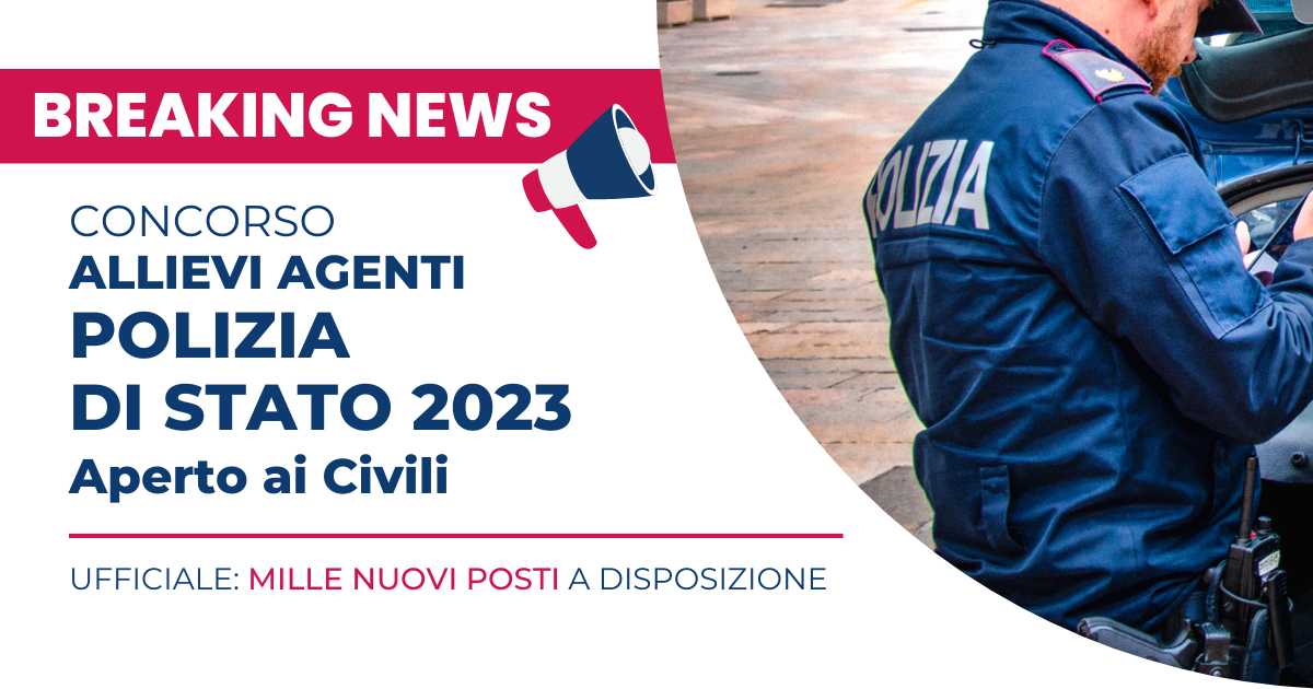 Agenti Polizia di Stato: ufficiale l’ampliamento dei posti a concorso