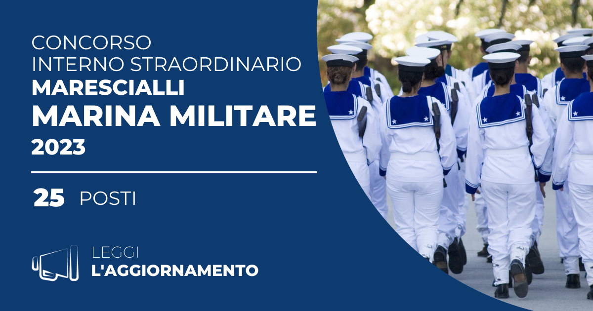 Concorso Interno Straordinario 25 Marescialli Marina 2023